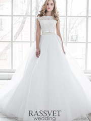 Свадебное платье Ясмин. Силуэт Пышное. Цвет Белый / Молочный. Вид 1