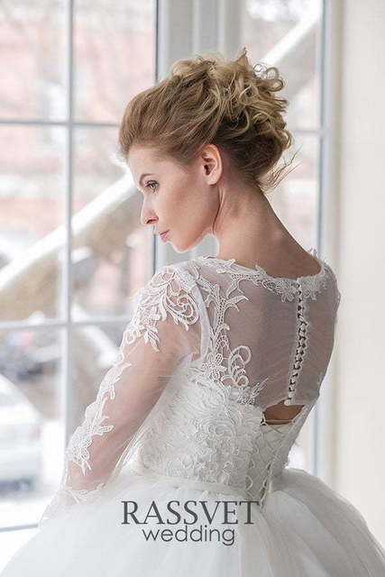 Свадебное платье Хлоя. Силуэт Пышное. Цвет Белый / Молочный. Вид 3