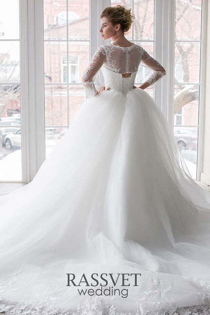 Свадебное платье Хлоя. Силуэт Пышное. Цвет Белый / Молочный. Вид 4