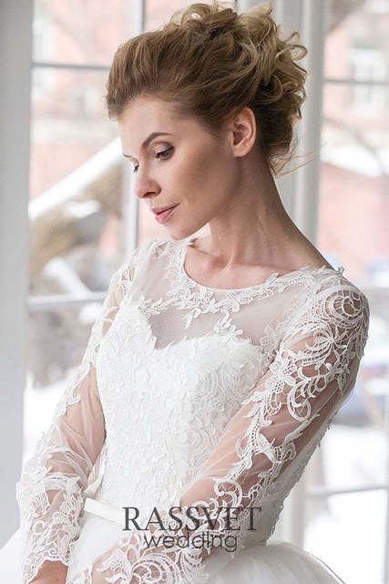 Свадебное платье Хлоя. Силуэт Пышное. Цвет Белый / Молочный. Вид 6