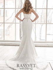 Свадебное платье Майя 2. Силуэт Рыбка. Цвет Белый / Молочный. Вид 2