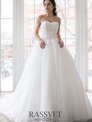 Свадебное платье Тиффани. Силуэт Пышное. Цвет Белый / Молочный. Вид 1