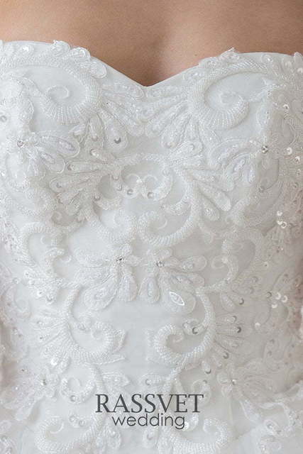 Свадебное платье Тиффани. Силуэт Пышное. Цвет Белый / Молочный. Вид 4