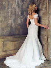 Свадебное платье Мадлен 2. Силуэт Рыбка. Цвет Белый / Молочный. Вид 2