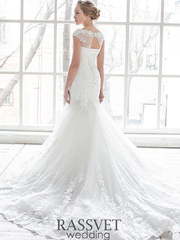 Свадебное платье Веста. Силуэт Рыбка. Цвет Белый / Молочный. Вид 2