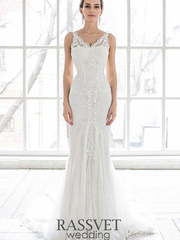 Свадебное платье Ариэлия. Силуэт Рыбка. Цвет Белый / Молочный. Вид 1