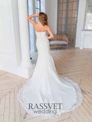 Свадебное платье Кимберли. Силуэт Рыбка. Цвет Белый / Молочный. Вид 2