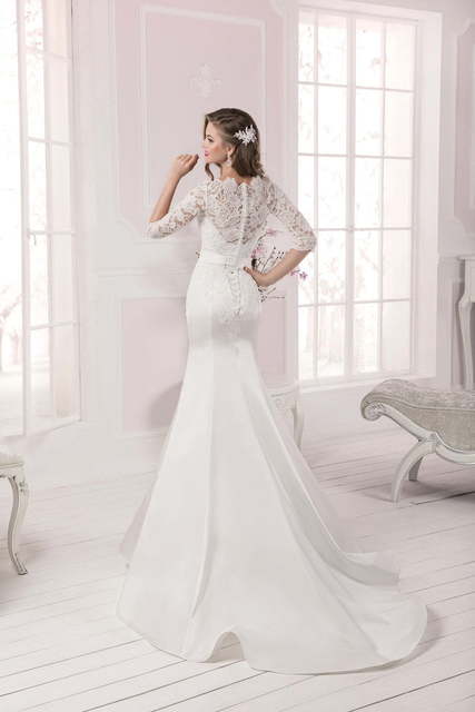 Свадебное платье Lavanda. Силуэт Рыбка. Цвет Белый / Молочный. Вид 2