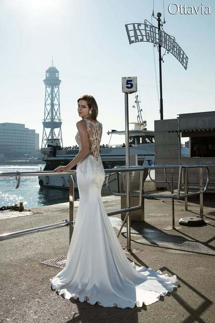 Свадебное платье Ottavia. Силуэт Рыбка. Цвет Белый / Молочный. Вид 2