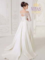 Свадебное платье Динара 1. Силуэт Пышное, А-силуэт. Цвет Белый / Молочный. Вид 2