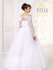 Свадебное платье Динара 2. Силуэт Пышное, А-силуэт. Цвет Белый / Молочный. Вид 2