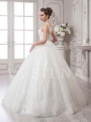 Свадебное платье 4011. Силуэт Пышное. Цвет Белый / Молочный, Айвори / Капучино. Вид 2