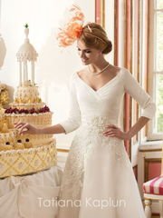 Свадебное платье Andrea. Силуэт А-силуэт, Прямое. Цвет Белый / Молочный. Вид 1