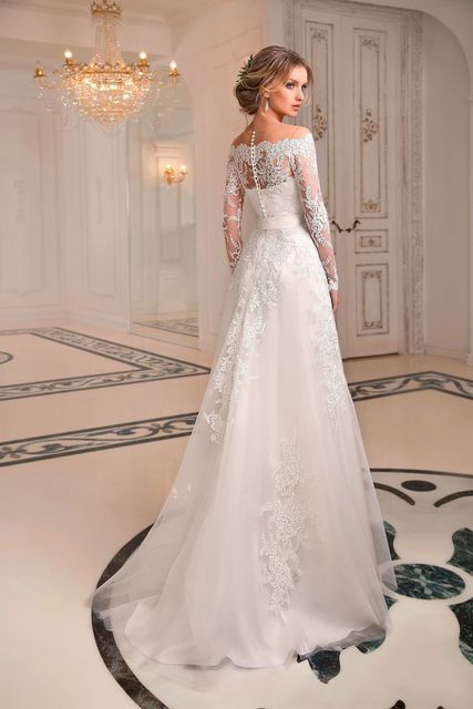 Свадебное платье Devika. Силуэт А-силуэт, Прямое. Цвет Белый / Молочный. Вид 2