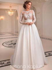 Свадебное платье Feiy. Силуэт Пышное, А-силуэт. Цвет Белый / Молочный. Вид 1