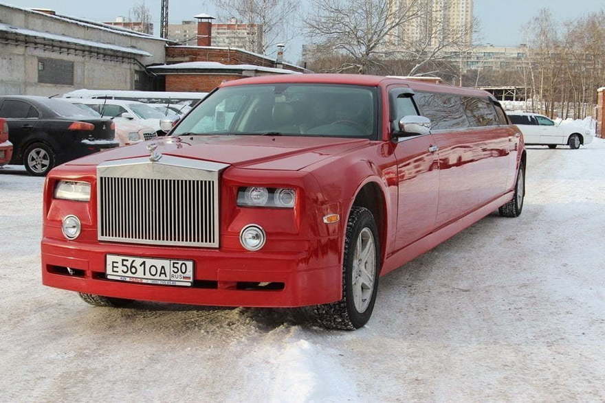 Красный лимузин Роллс-Ройс до 10 чел. от ЛимоФаворит 3