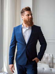 Однобортный, Двойка Свадебный костюм 0326 от Салон мужских костюмов Leon 1