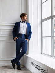 Однобортный, Двойка Свадебный костюм 5803 от Салон мужских костюмов Leon 1