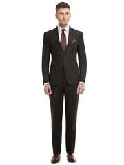 Однобортный, Двойка Свадебный костюм темно-серый без рисунка от Салон мужских костюмов Patrik Man 1