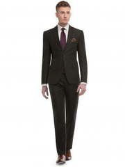 Однобортный, Двойка Свадебный костюм темно-серый без рисунка от Салон мужских костюмов Patrik Man 2