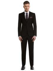 Однобортный, Двойка Свадебный костюм черный без рисунка от Салон мужских костюмов Patrik Man 1