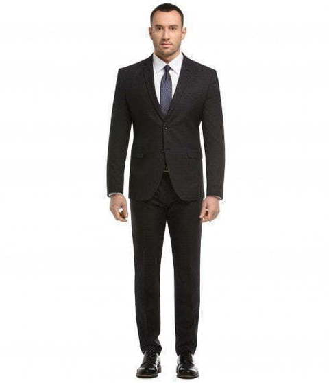 Однобортный, Двойка Свадебный костюм фиолетовый в клетку от Салон мужских костюмов Patrik Man 2