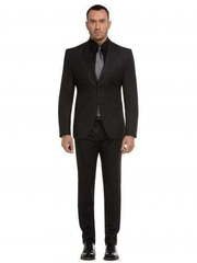 Однобортный, Двойка Свадебный костюм темно-серый в полоску от Салон мужских костюмов Patrik Man 2