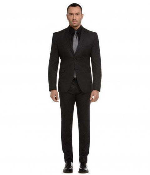 Однобортный, Двойка Свадебный костюм темно-серый в полоску от Салон мужских костюмов Patrik Man 2