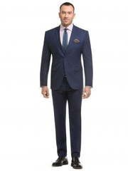 Однобортный, Двойка Свадебный костюм синий в клетку от Салон мужских костюмов Patrik Man 2