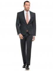 Однобортный, Двойка Свадебный костюм темно-синий без рисунка от Салон мужских костюмов Patrik Man 2