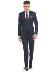 Однобортный, Двойка Свадебный костюм синий в клетку от Салон мужских костюмов Patrik Man 1