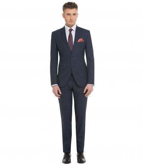 Однобортный, Двойка Свадебный костюм синий в клетку от Салон мужских костюмов Patrik Man 2