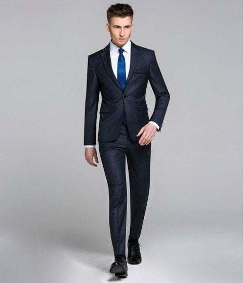 Однобортный, Двойка Свадебный костюм серый от Салон мужских костюмов Patrik Man 2