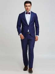 Однобортный, Двойка Свадебный костюм фиолетовый без рисунка от Салон мужских костюмов Patrik Man 2