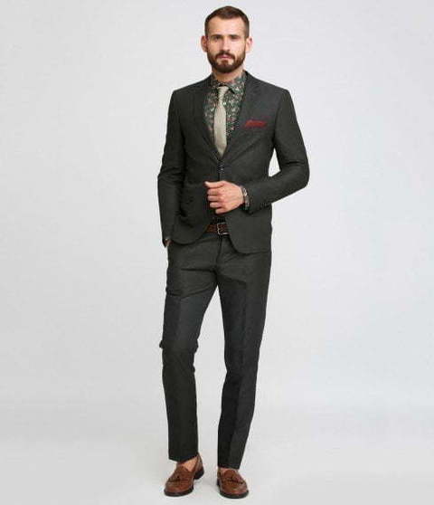 Однобортный, Двойка Свадебный костюм черный от Салон мужских костюмов Patrik Man 3