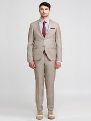 Однобортный, Двойка Свадебный костюм светло-серый без рисунка от Салон мужских костюмов Patrik Man 2