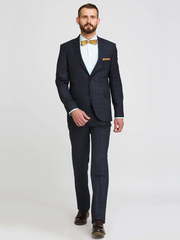 Однобортный, Двойка Свадебный костюм черный в клетку от Салон мужских костюмов Patrik Man 1