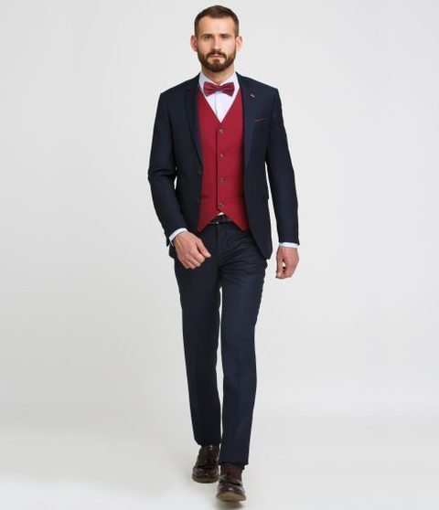 Однобортный, Тройка Свадебный костюм-тройка черный без рисунка от Салон мужских костюмов Patrik Man 2