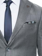 Однобортный, Двойка Свадебный костюм светло-серый в клетку от Салон мужских костюмов Patrik Man 2