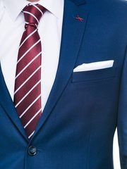 Однобортный, Двойка Свадебный костюм темно-синий без рисунка от Салон мужских костюмов Patrik Man 2