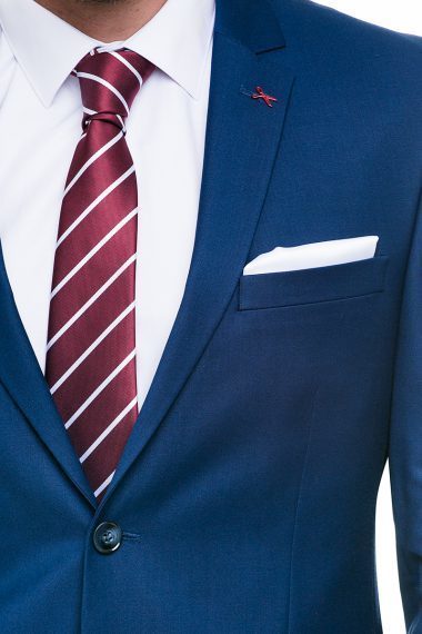 Однобортный, Двойка Свадебный костюм темно-синий без рисунка от Салон мужских костюмов Patrik Man 2