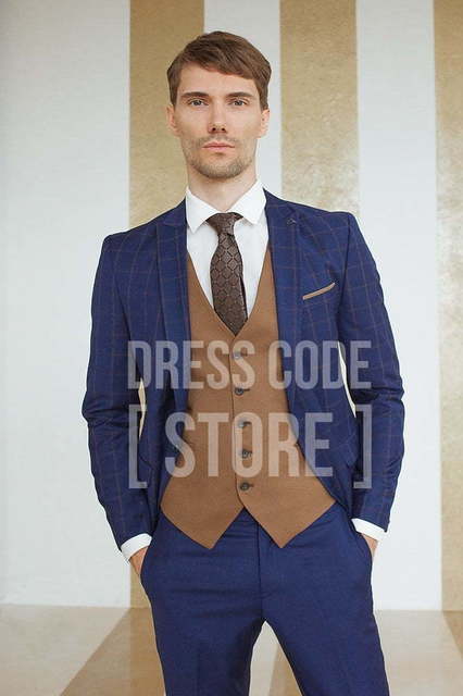 Однобортный, Тройка Свадебный костюм Mcduff (Макдафф) от Прокат мужских костюмов Dress Code Rent 2