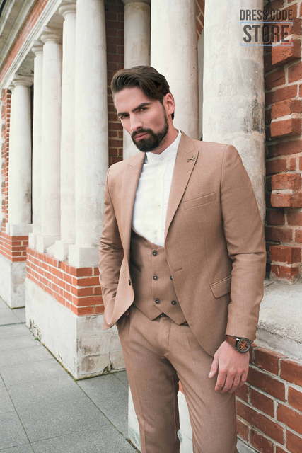 Однобортный, Тройка Свадебный костюм Honey от Прокат мужских костюмов Dress Code Rent 2