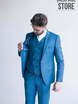 Однобортный, Тройка Свадебный костюм голубая тройка Neve от Прокат мужских костюмов Dress Code Rent 5