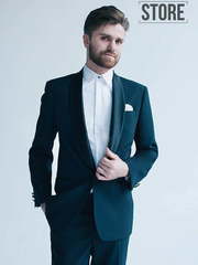 Однобортный, Смокинг, Двойка Черный смокинг Benafetto от Прокат мужских костюмов Dress Code Rent 2