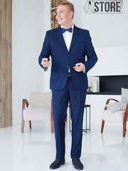 Однобортный, Двойка Свадебный костюм синяя двойка Eleganto от Прокат мужских костюмов Dress Code Rent 1