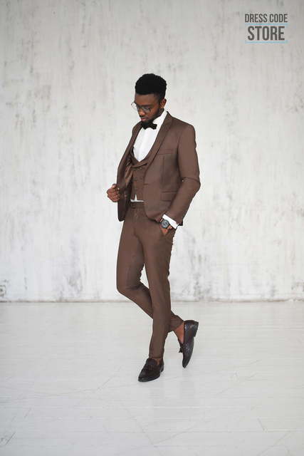 Однобортный, Тройка Свадебный костюм 48 Drambuie от Прокат мужских костюмов Dress Code Rent 3