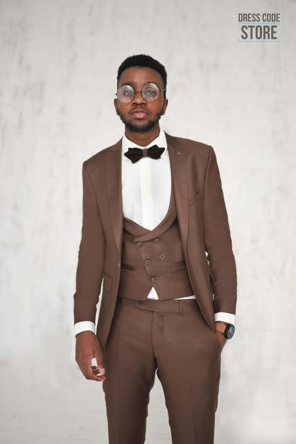 Однобортный, Тройка Свадебный костюм 48 Drambuie от Прокат мужских костюмов Dress Code Rent 4