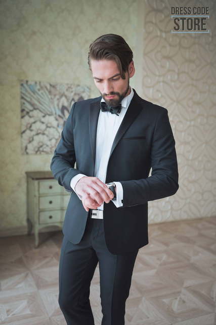 Однобортный, Двойка, Смокинг Свадебный костюм Bellini (Беллини) от Прокат мужских костюмов Dress Code Rent 2