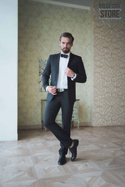 Однобортный, Двойка, Смокинг Свадебный костюм Bellini (Беллини) от Прокат мужских костюмов Dress Code Rent 4